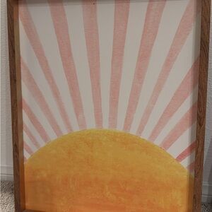 Sunrise Wall Art with Wooden Frame